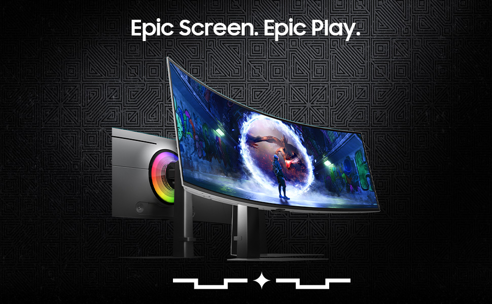9 Curved Gaming Monitor (Smartchoice) Dual QHD 5120 x 1440|240Hz|0.03ms|DCI 99%|OLED Safeguard|FreeSync Premium Pro|G-Sync| HDR10+ Gaming|HAS|LS49DG930SWXXL|Silver - Image 2